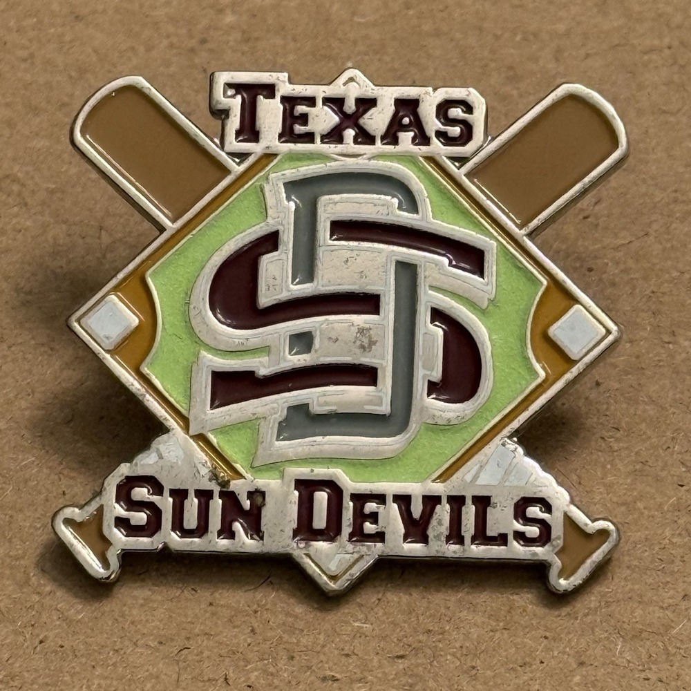 Texas Sun Devils Softball Memorabilia Girl Women Lapel Trading Pin Boy Baseball